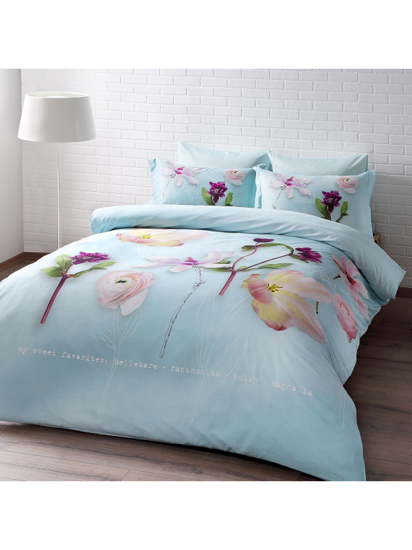 Постельное белье Tivolyo Home Floris делюкс сатин семейное