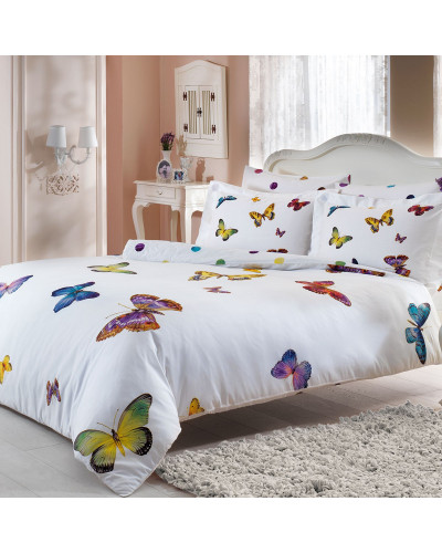 Постільна білизна Tivolyo Home Butterfly делюкс сатин євро