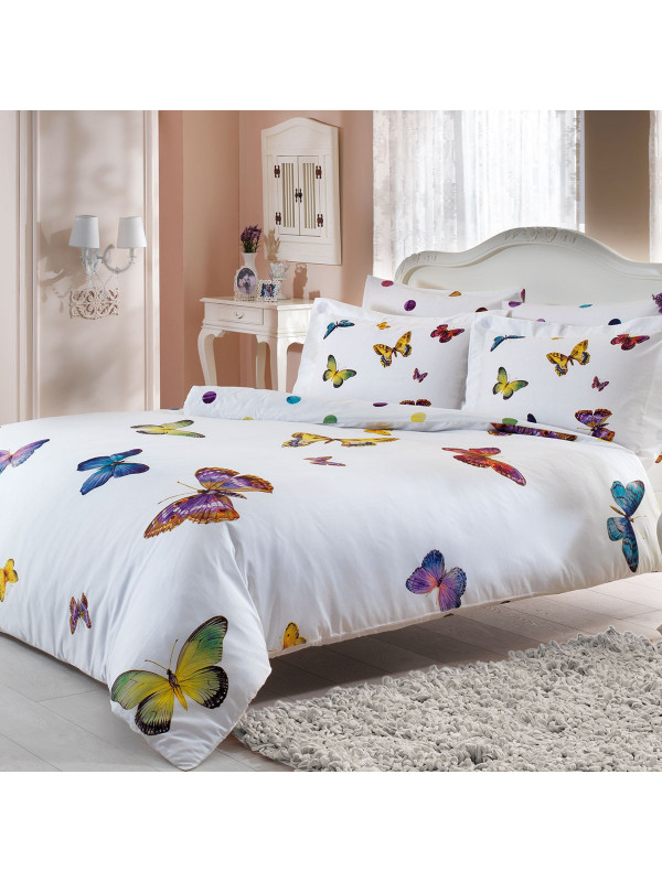 Постельное белье Tivolyo Home Butterfly делюкс сатин евро