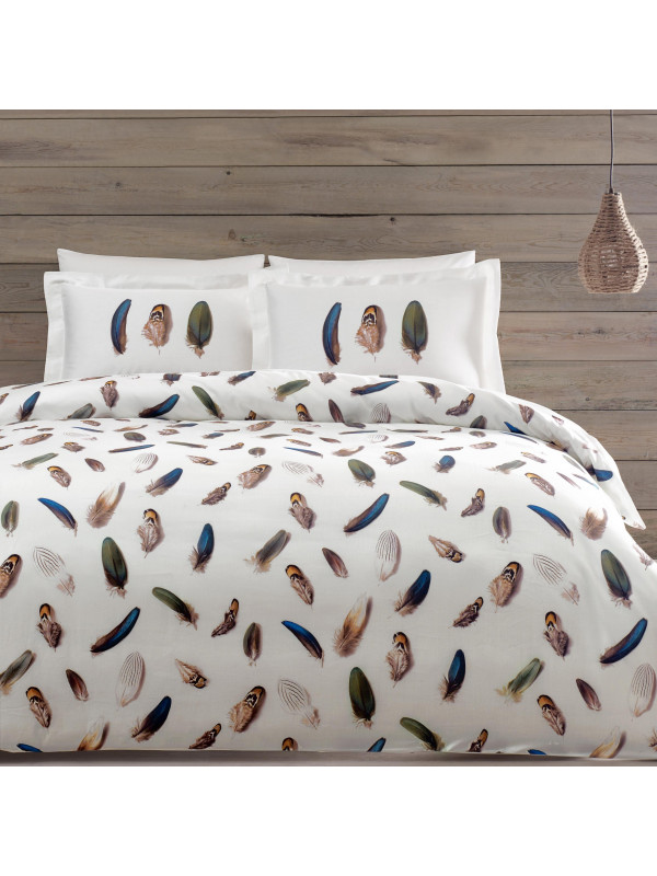 Постільна білизна Tivolyo Home Gala k.beyaz делюкс сатин євро