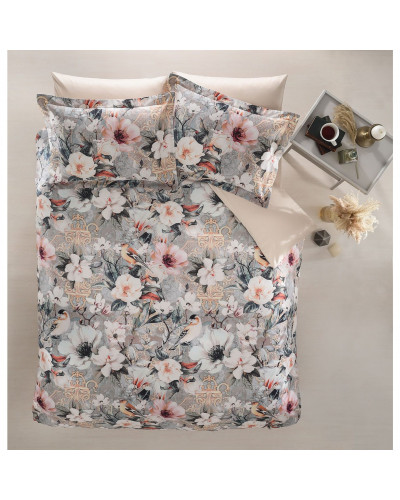 Постельное белье Tivolyo Home делюкс сатин полуторный Marigold Цвет-зелёный