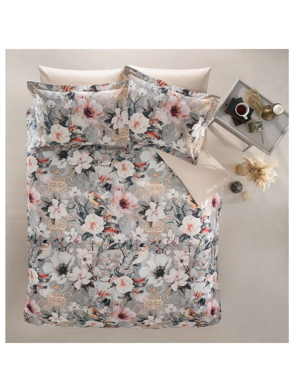 Постельное белье Tivolyo Home делюкс сатин полуторный Marigold Цвет-зелёный