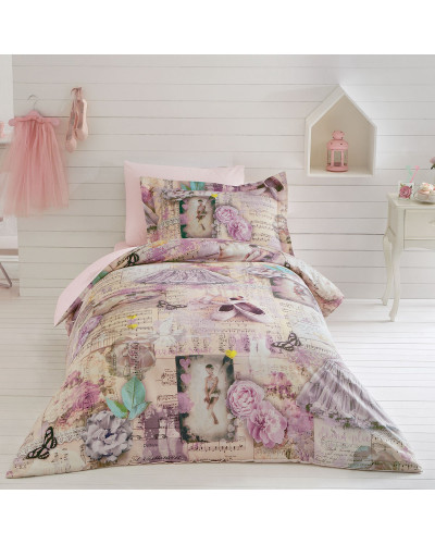 Подростковое постельное белье Tivolyo Home Balerin делюкс сатин полуторное