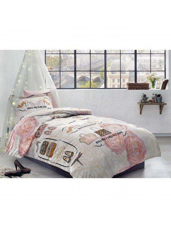 Подростковое постельное белье Tivolyo Home Inna делюкс сатин полуторное