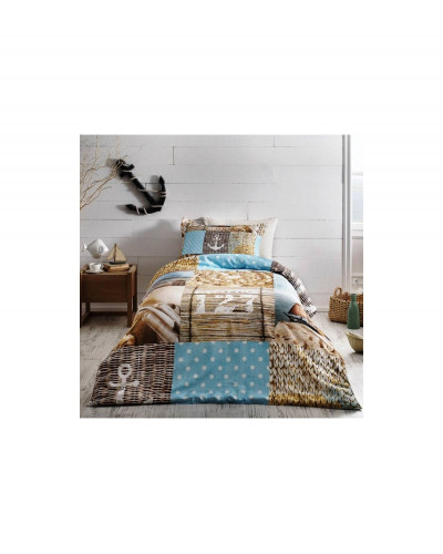 Подростковое постельное белье Tivolyo Home Sailor делюкс сатин полуторное