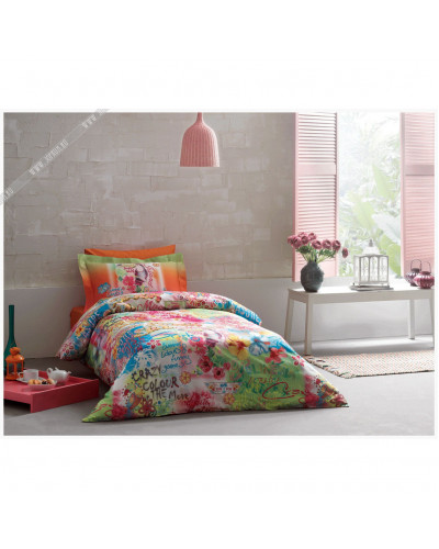 Подростковое постельное белье Tivolyo Home Magic делюкс сатин полуторное