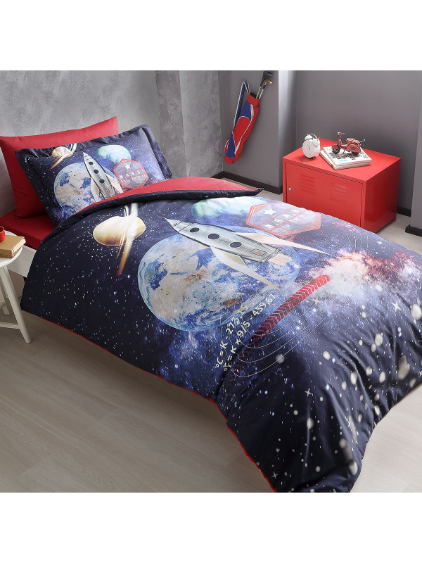 Подростковое постельное белье Tivolyo Home Mars делюкс сатин полуторное