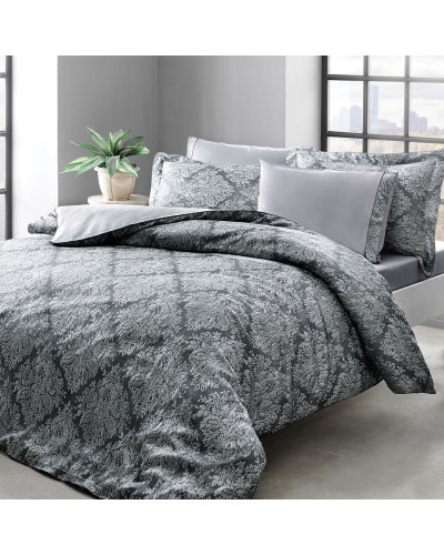 Постельное белье Tivolyo Home Scilia gri делюкс сатин жатый шёлк евро