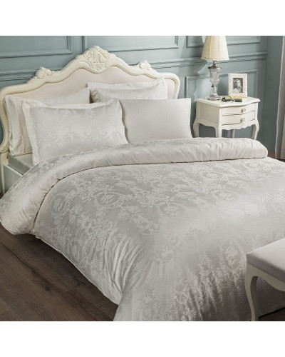 Постельное белье Tivolyo Home Grant krem жаккард бамбук евро