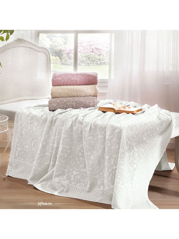 Махровая простынь Tivolyo Home Elips krem 220x240