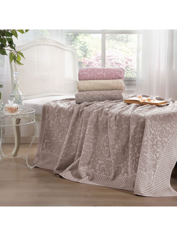 Махровая простынь Tivolyo Home Elips kahve 160x220