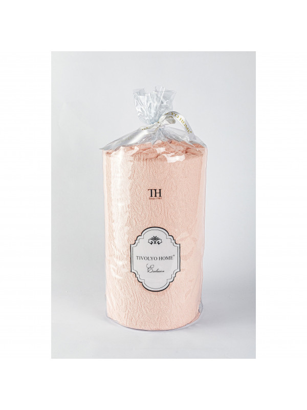 Простынь Tivolyo Home somon махровая на резинке 180x200 наволочки 2-50x70