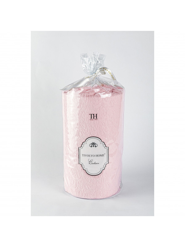 Простынь Tivolyo Home somon махровая на резинке 180x200 наволочки 2-50x70