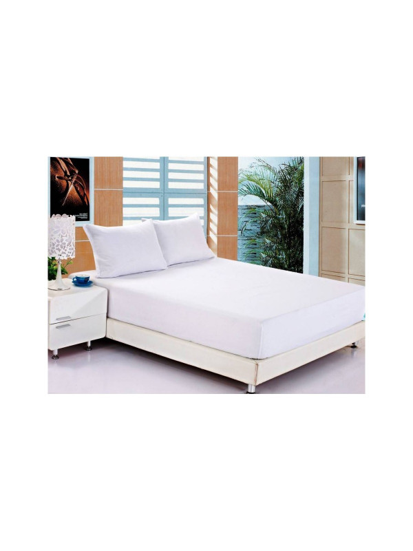 Простынь Maison D'or ecru трикотаж на резинке 180x200 наволочки 180x200 2-50x70