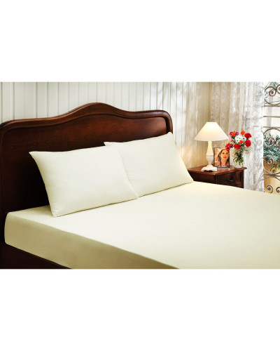 Простынь Tivolyo Home ecru сатин 180x200 наволочки 2-50 x70