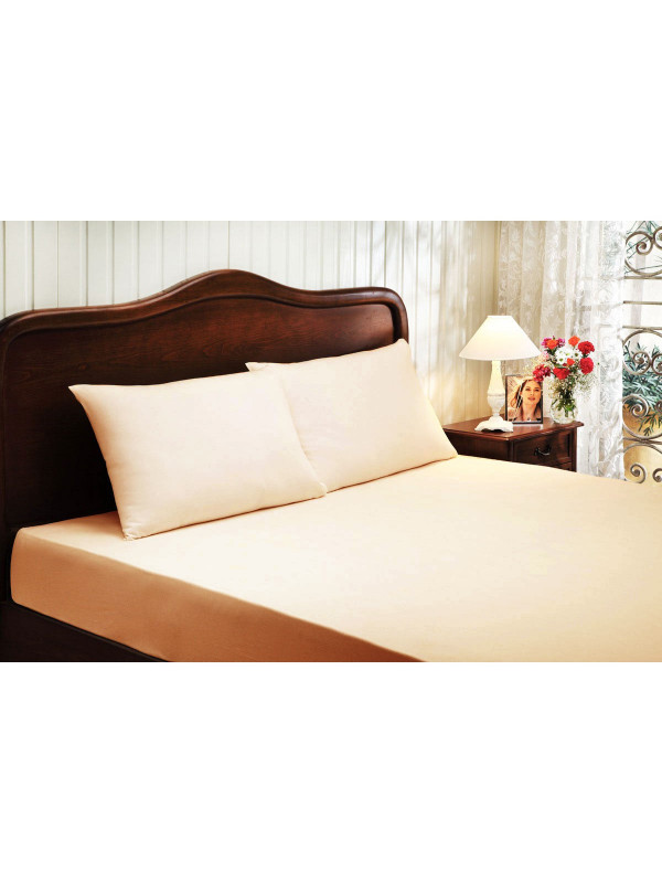 Простынь Tivolyo Home somon сатин на резинке 180x200 наволочки 2-50x70