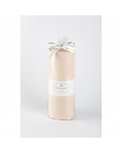 Простынь Tivolyo Home bej сатин 180x200 наволочки 2-50x70