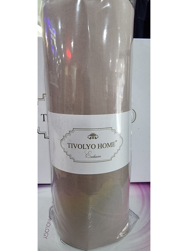 Простынь Tivolyo Home kahve сатин на резинке 180x200 наволочки 2-50x70