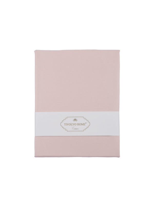 Простынь Tivolyo Home pembe сатин 240x260 наволочки 2-50x70
