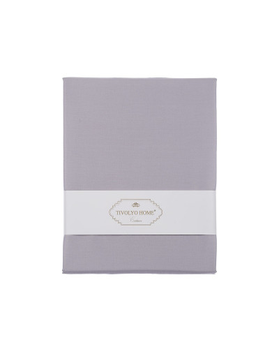Простынь Tivolyo Home gri сатин 240x260 наволочки 2-50x70