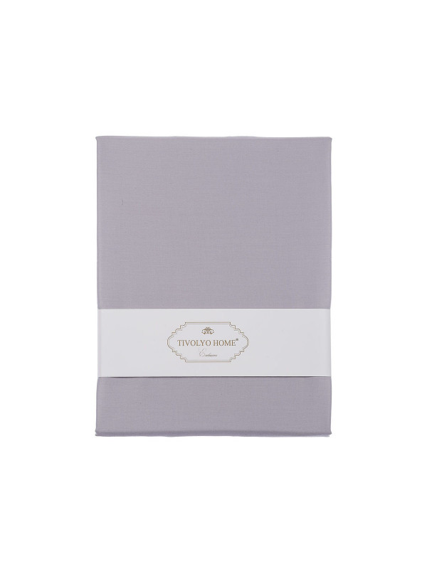 Простынь Tivolyo Home gri сатин 240x260 наволочки 2-50x70