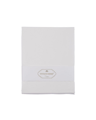 Простынь Tivolyo Home k.beyaz сатин 240x260 наволочки 2-50x70