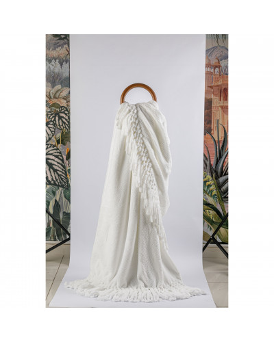 Плед Tivolyo Home Nappa Favo soft krem флис 200x220