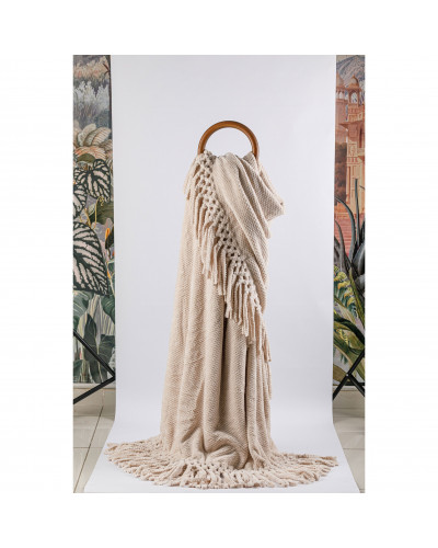 Плед Tivolyo Home Nappa Favo soft bej флис 200x220