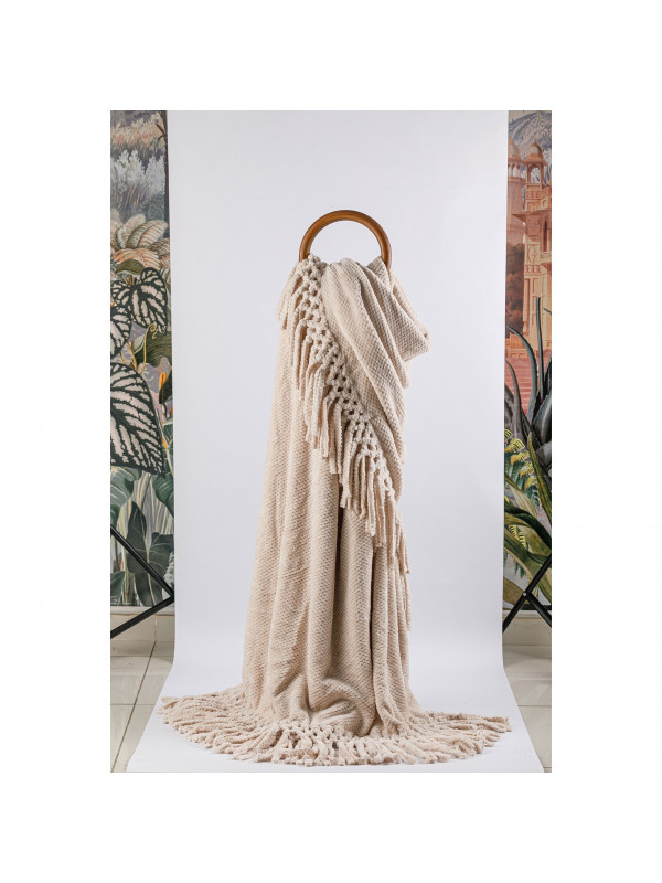 Плед Tivolyo Home Nappa Favo soft bej флис 200x220