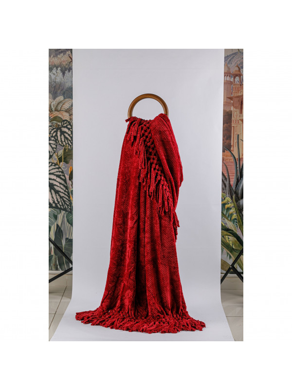 Плед Tivolyo Home Nappa Favo soft bordo флис 200x220