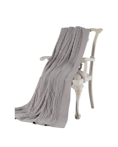 Пледи Tivolyo Home Luna трикотаж трикотаж(склад акрил) Колір сірий