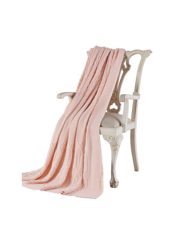 Пледи Tivolyo Home Luna трикотаж трикотаж(склад акрил) Колір рожевий