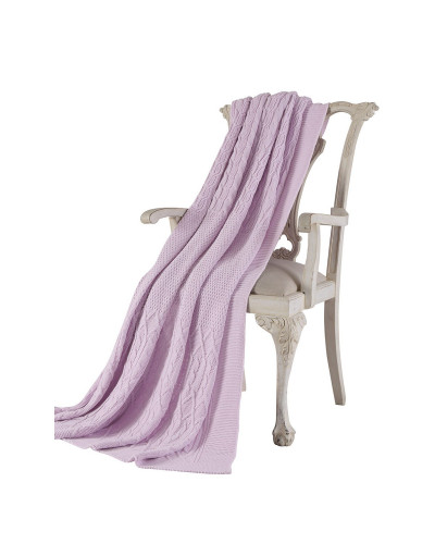 Пледи Tivolyo Home Luna трикотаж трикотаж(склад акрил) Колір сірий ліловий