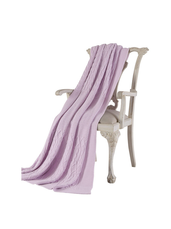 Пледи Tivolyo Home Luna трикотаж трикотаж(склад акрил) Колір сірий ліловий