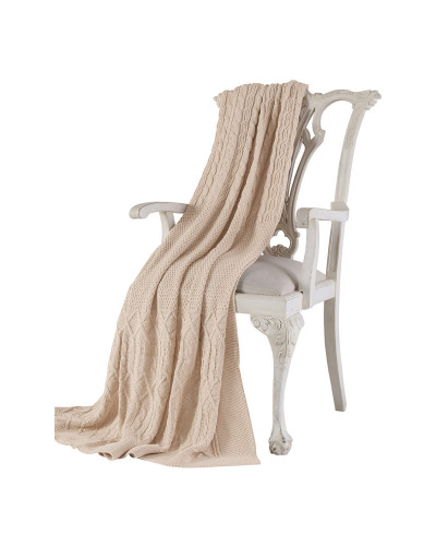 Пледи Tivolyo Home Luna трикотаж трикотаж(склад акрил) Колір бежевий