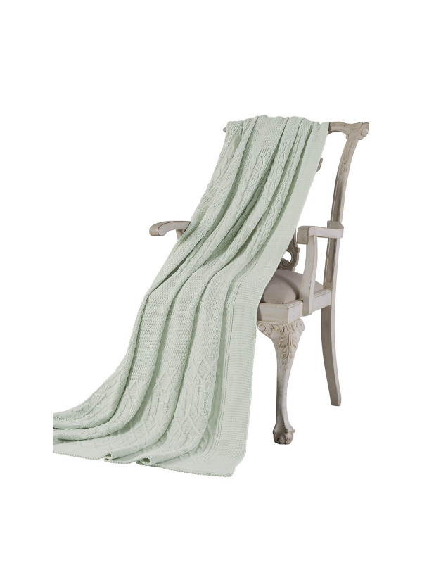 Пледи Tivolyo Home Luna трикотаж трикотаж(склад акрил) Колір зелений