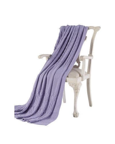 Пледи Tivolyo Home Luna трикотаж (склад акрил) Колір темно-ліловий