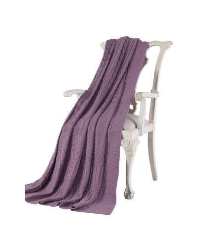 Пледи Tivolyo Home Luna в'язаний трикотаж (склад акрил) Колір фіолетовий