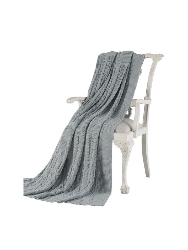 Пледы Tivolyo Home Luna вязаный трикотаж(состав акрил)  Цвет темно-зеленый