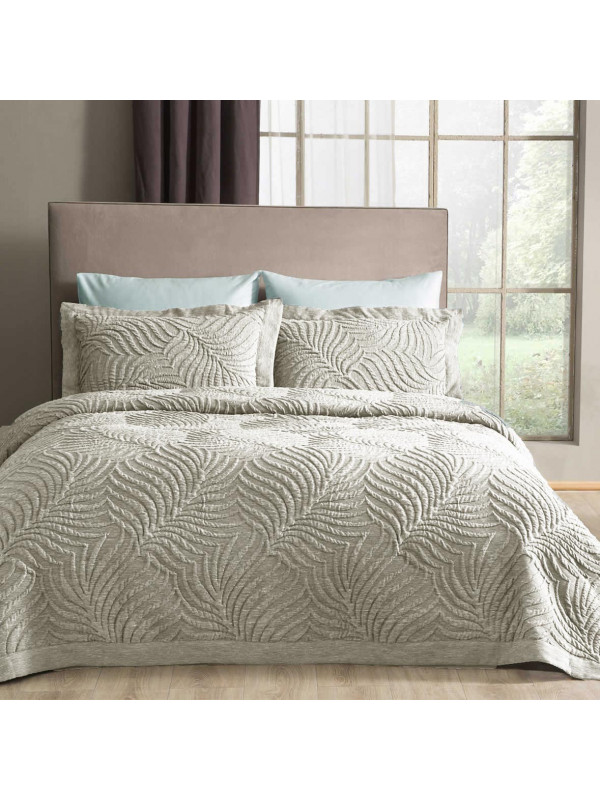 Покрывало Tivolyo Home Leave bej жаккард 260x260