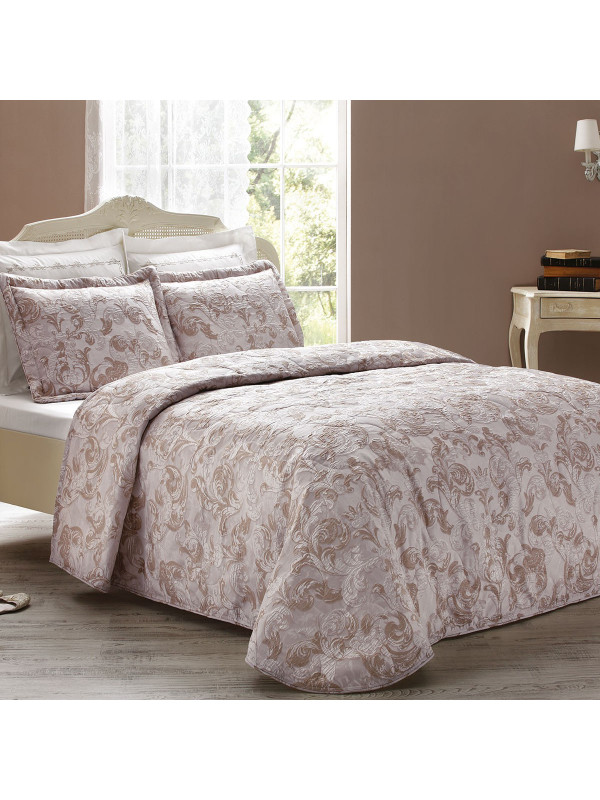 Покрывало Tivolyo Home Rokoko Kahve жаккард 260x260