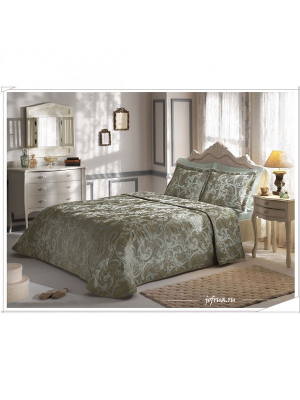 Покрывало Tivolyo Home Delia yesil жаккард 260x270