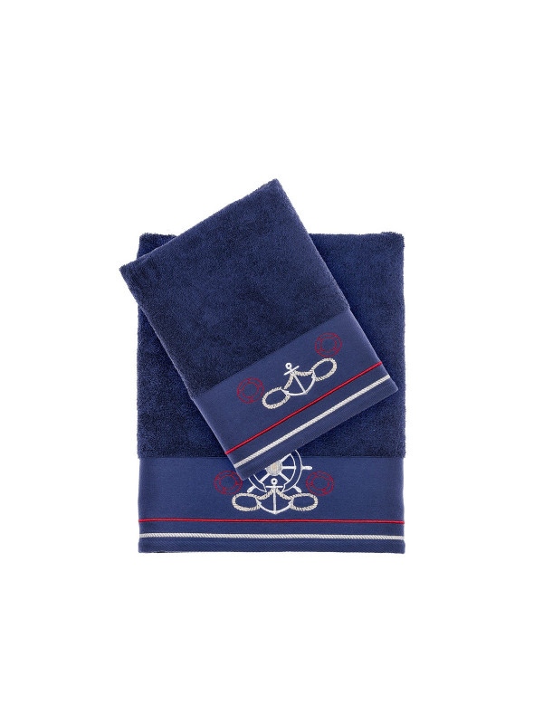 Набор полотенец Tivolyo Home Navy lacivert 50x100; 75x150