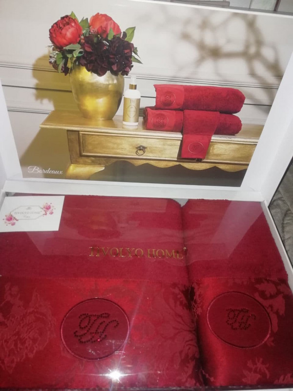 Набор полотенец Tivolyo Home Bordeaux 50x100; 75x150