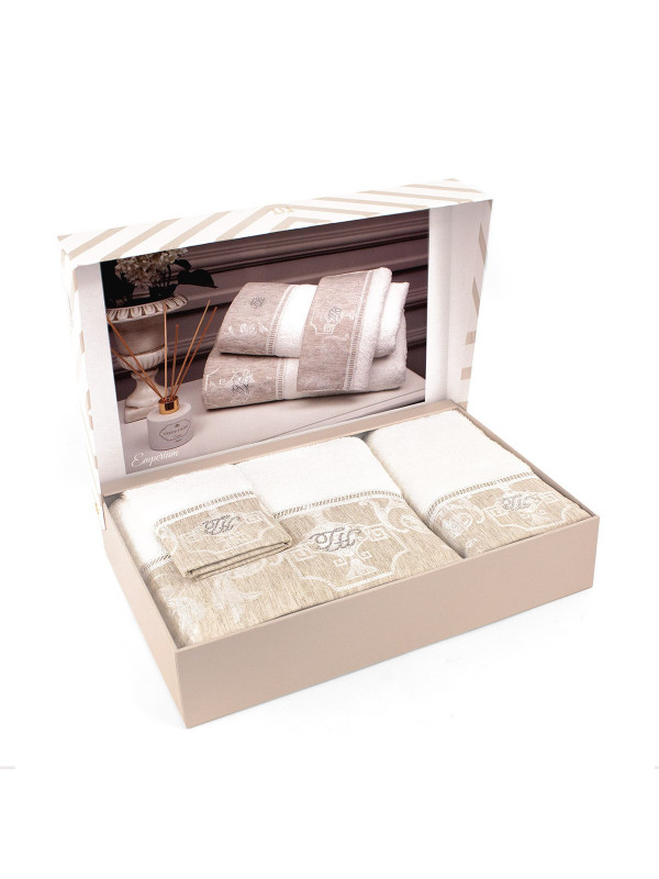 Набор полотенец Tivolyo Home Emperyum 30x50; 50x100; 75x150