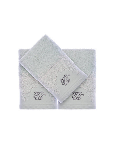 Кухонные полотенца Tivolyo Home Juliet , 3 предмета, махра (100 хлопок) Цвета: бирюзовый