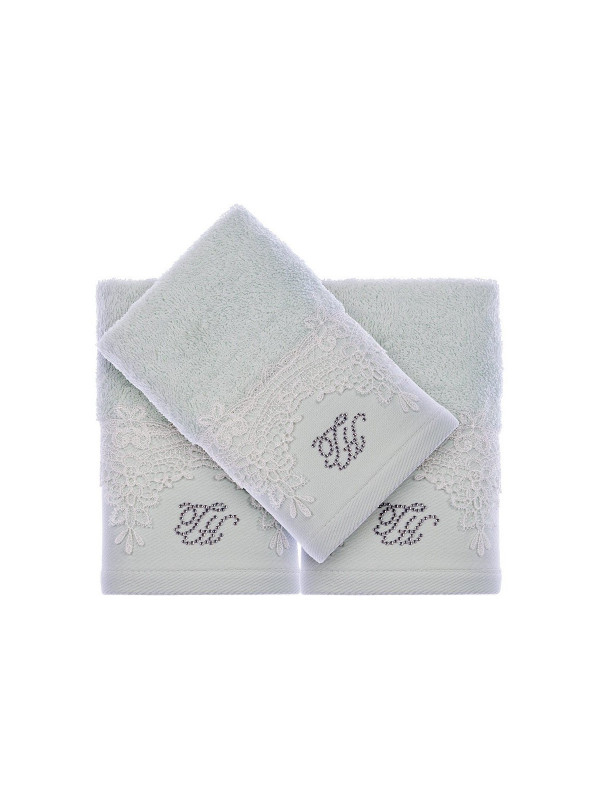 Кухонные полотенца Tivolyo Home Juliet , 3 предмета, махра (100 хлопок) Цвета: бирюзовый