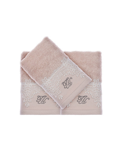 Кухонные полотенца Tivolyo Home Juliet , 3 предмета, махра (100 хлопок) Цвета: бежевый