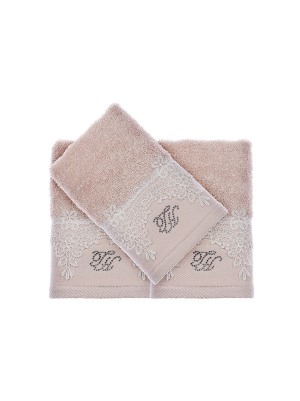 Кухонные полотенца Tivolyo Home Juliet , 3 предмета, махра (100 хлопок) Цвета: бежевый