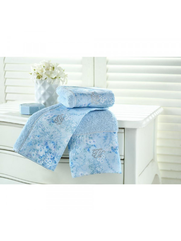 Кухонные полотенца Tivolyo Home Mirage , 3 предмета, махра (100 хлопок) Цвета: голубой